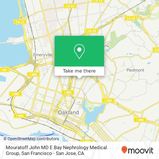 Mapa de Mouratoff John MD E Bay Nephrology Medical Group