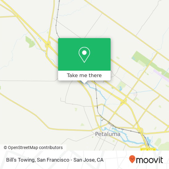 Bill's Towing map