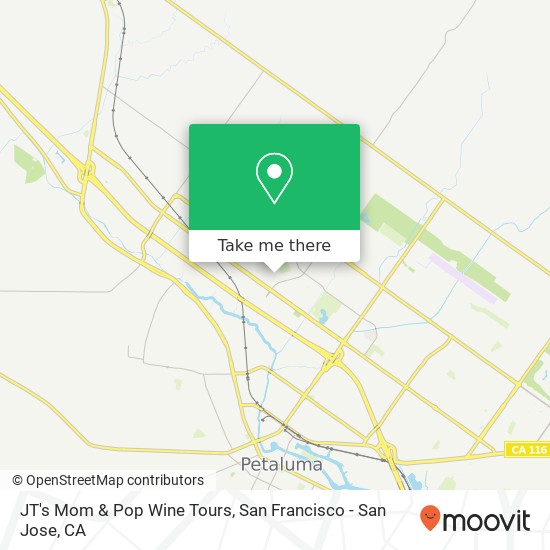 JT's Mom & Pop Wine Tours map