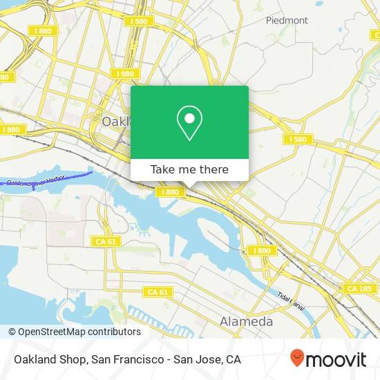 Mapa de Oakland Shop