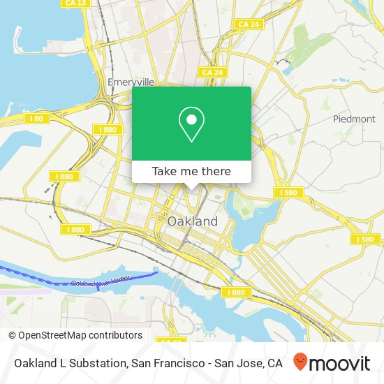 Oakland L Substation map