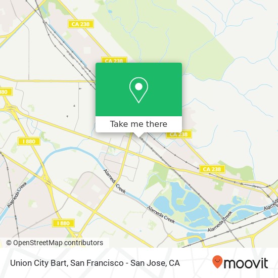 Mapa de Union City Bart