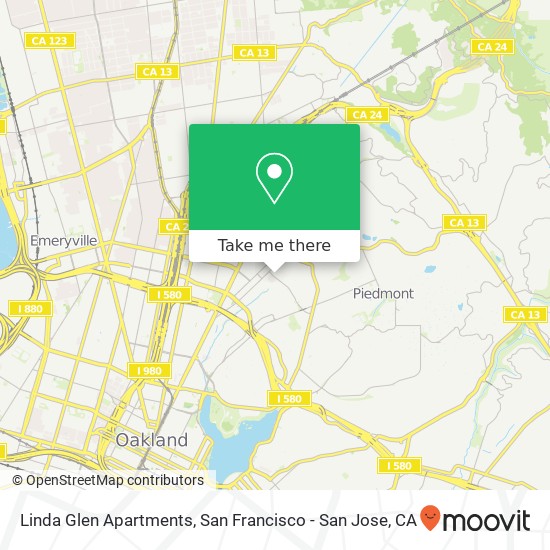 Linda Glen Apartments map