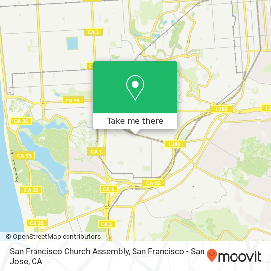 Mapa de San Francisco Church Assembly