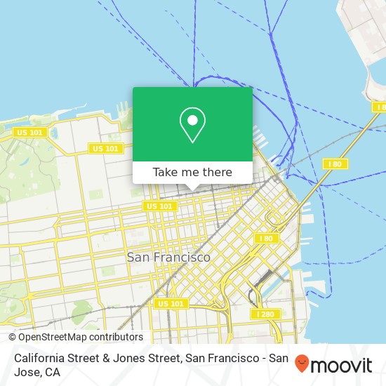 Mapa de California Street & Jones Street