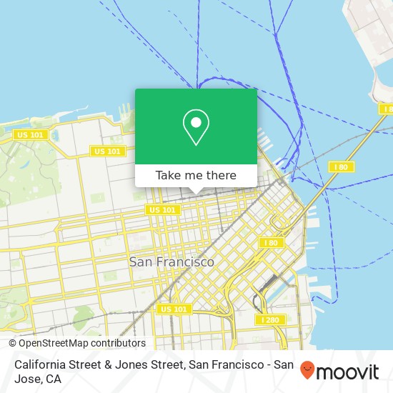 California Street & Jones Street map