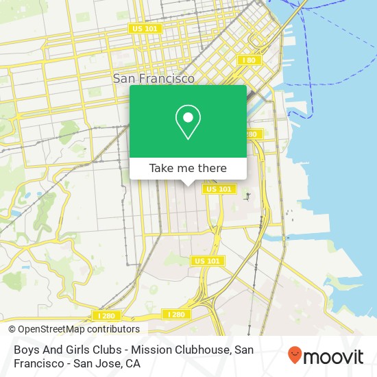 Mapa de Boys And Girls Clubs - Mission Clubhouse