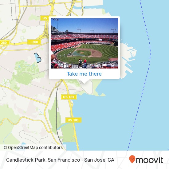 Mapa de Candlestick Park