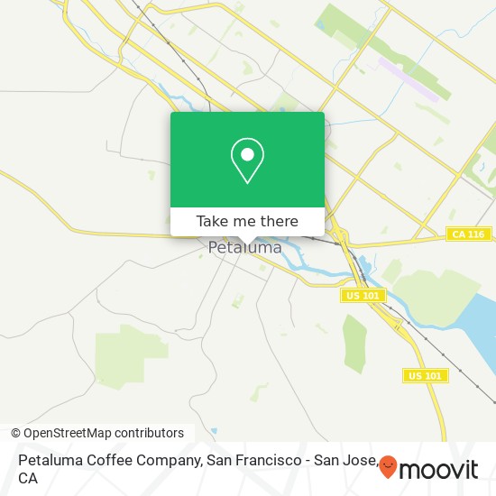Mapa de Petaluma Coffee Company