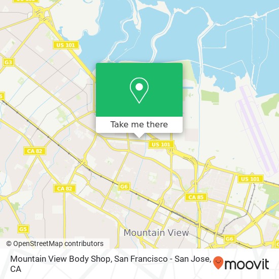 Mountain View Body Shop map