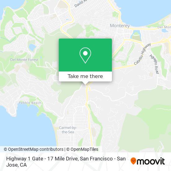 Highway 1 Gate - 17 Mile Drive map