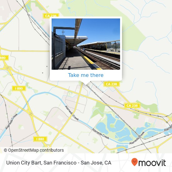 Mapa de Union City Bart