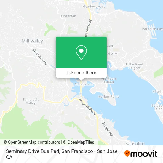 Seminary Drive Bus Pad map