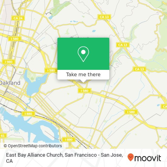 East Bay Alliance Church map