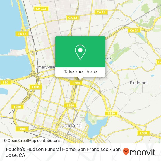 Mapa de Fouche's Hudson Funeral Home