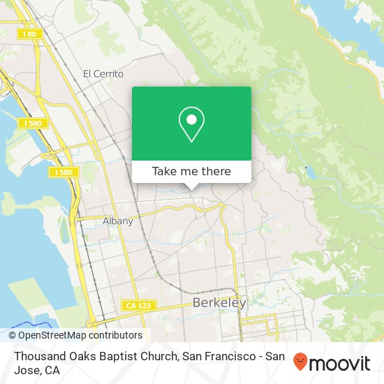 Thousand Oaks Baptist Church map