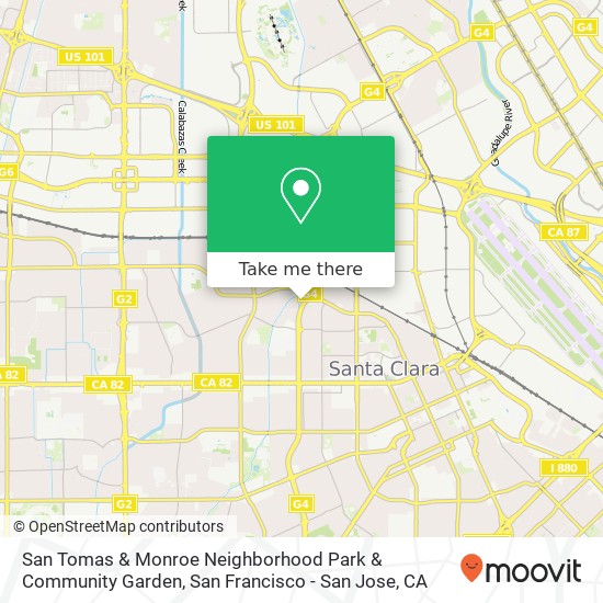 Mapa de San Tomas & Monroe Neighborhood Park & Community Garden