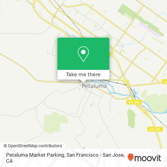 Mapa de Petaluma Market Parking