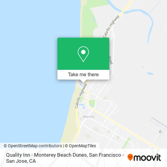 Quality Inn - Monterey Beach Dunes map