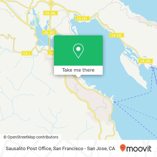 Sausalito Post Office map