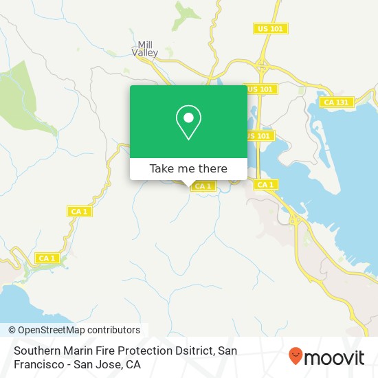 Southern Marin Fire Protection Dsitrict map