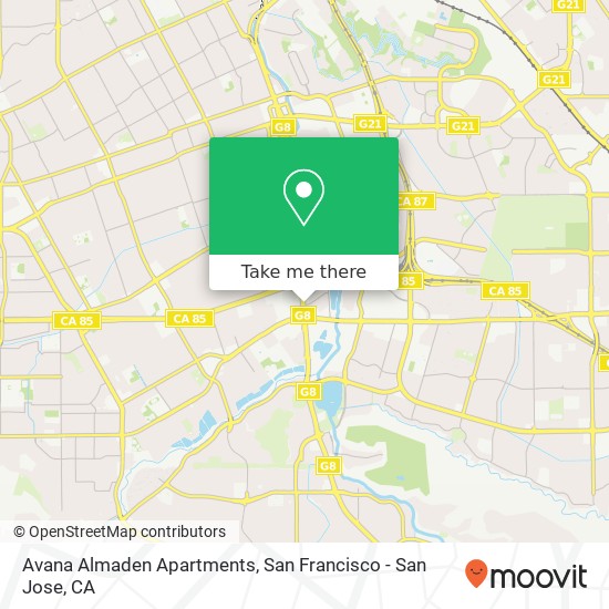 Avana Almaden Apartments map