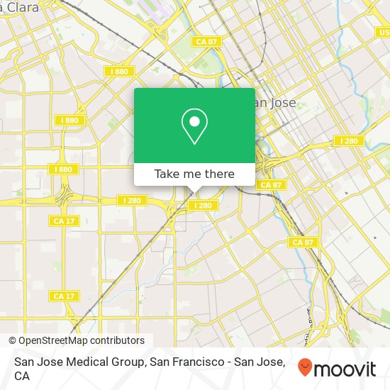 Mapa de San Jose Medical Group