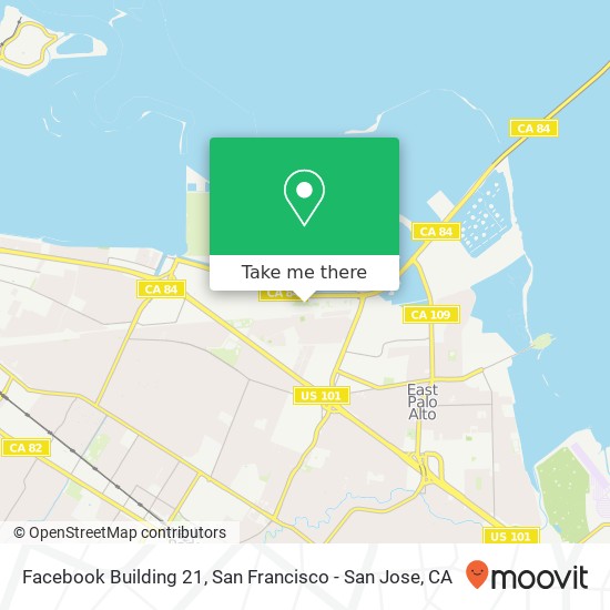 Mapa de Facebook Building 21