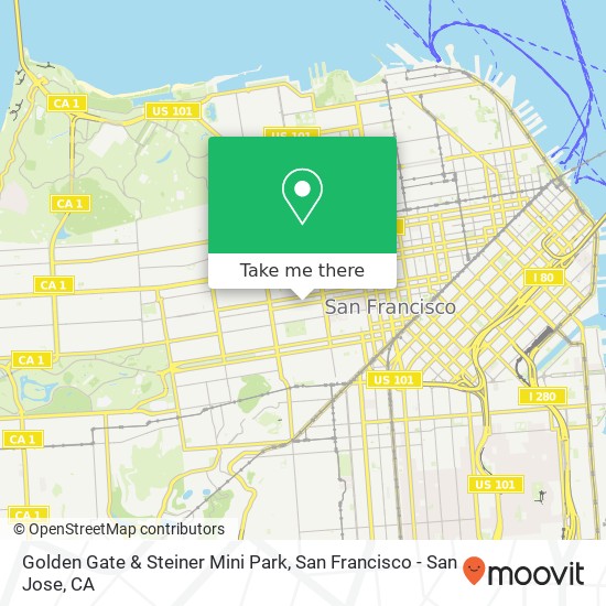 Golden Gate & Steiner Mini Park map