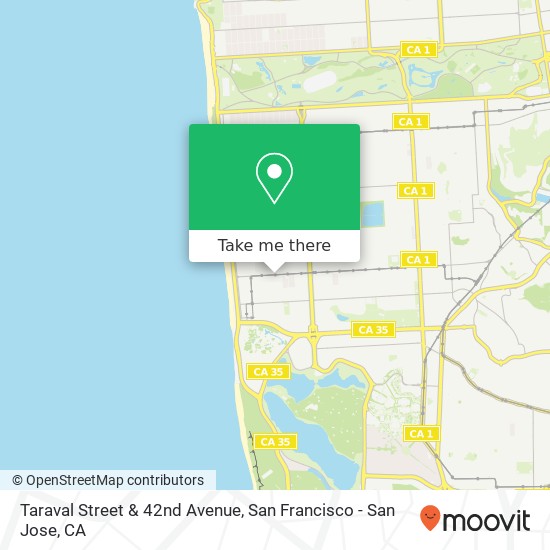 Taraval Street & 42nd Avenue map