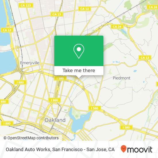 Oakland Auto Works map