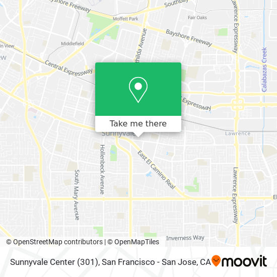 Mapa de Sunnyvale Center (301)