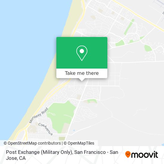 Mapa de Post Exchange (Military Only)