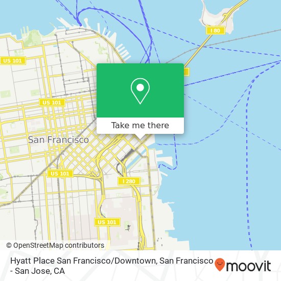 Mapa de Hyatt Place San Francisco / Downtown