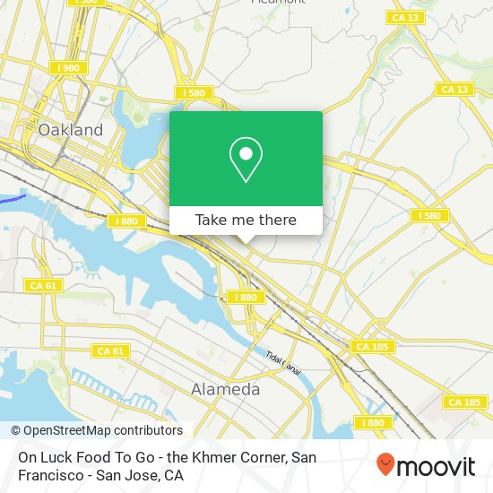 Mapa de On Luck Food To Go - the Khmer Corner