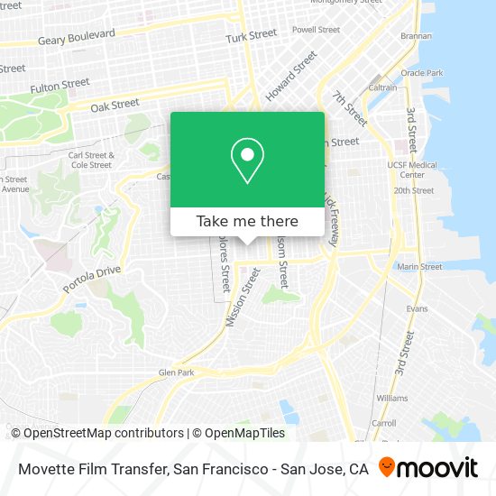 Movette Film Transfer map