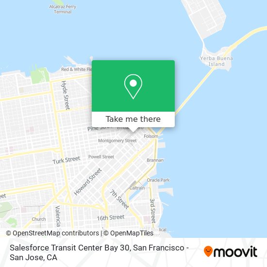 Mapa de Salesforce Transit Center Bay 30