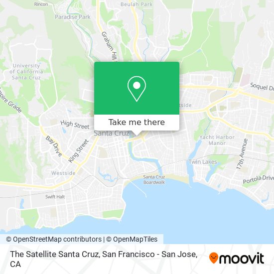The Satellite Santa Cruz map
