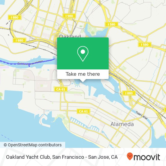 Oakland Yacht Club map