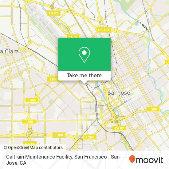 Mapa de Caltrain Maintenance Facility
