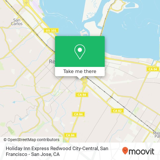 Holiday Inn Express Redwood City-Central map