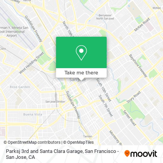 Mapa de Parksj 3rd and Santa Clara Garage