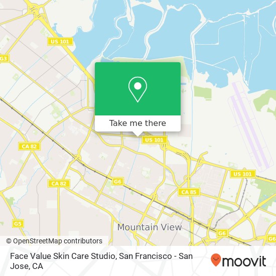 Mapa de Face Value Skin Care Studio