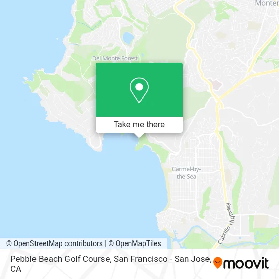 Pebble Beach Golf Course map
