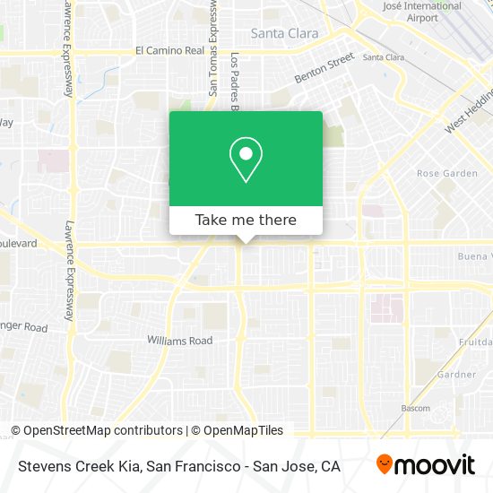 Mapa de Stevens Creek Kia