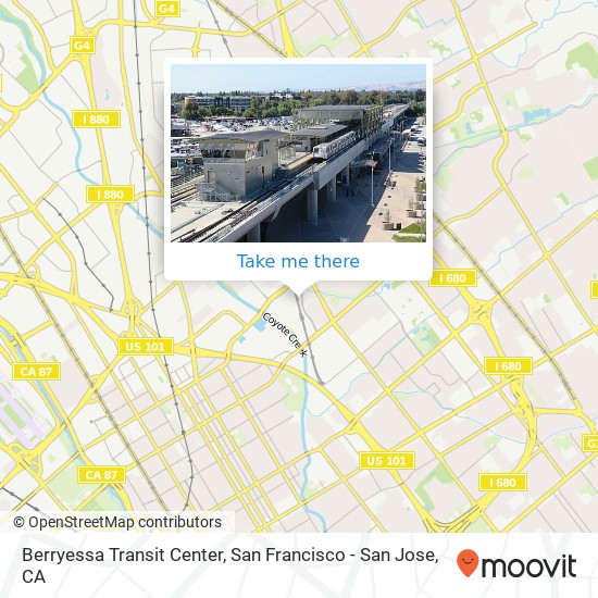 Mapa de Berryessa Transit Center