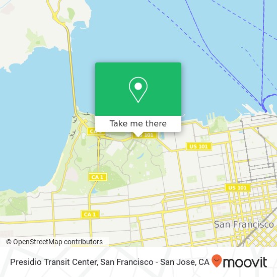 Presidio Transit Center map