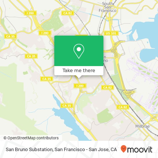 San Bruno Substation map