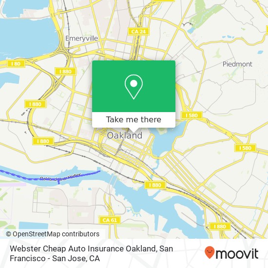 Webster Cheap Auto Insurance Oakland map