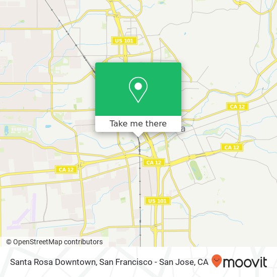 Mapa de Santa Rosa Downtown